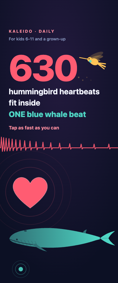 630 Hummingbird Heartbeats Fit Inside One Blue Whale Beat